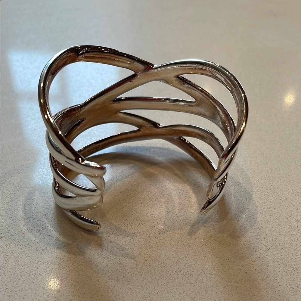 Stella & Dot Odette Sculptural Open Cuff Bracelet, S/M - Picture 3 of 7